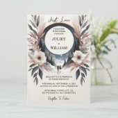 Casual hart niets Fancy gewoon liefde bruiloft Kaart (Staand voorkant)