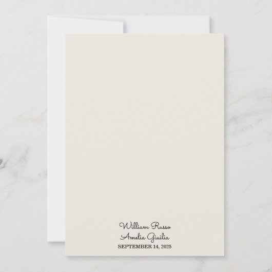 Casual hart niets Fancy gewoon liefde bruiloft Kaart (Achterkant)