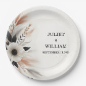 Casual hart niets Fancy gewoon liefde bruiloft Papieren Bordje (Voorkant)