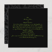 Casual hedendaagse zwarte en groene bladeren kaart (Voorkant / Achterkant)