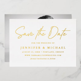 Casual het Berichten van de Foto van het Manuscrip Folie Uitnodiging