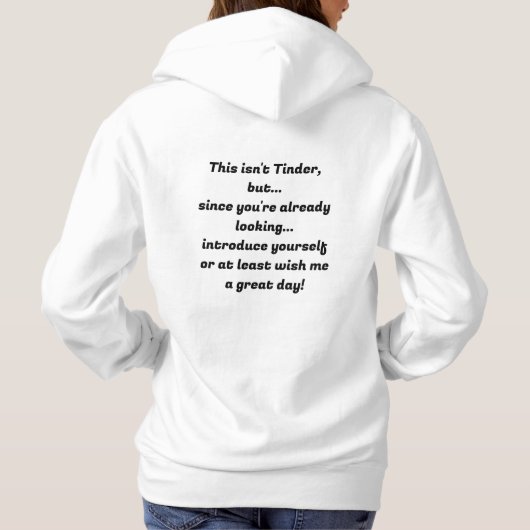 Casual Hoodie with Funny “Introduce Yourself” Quot (Achterkant)