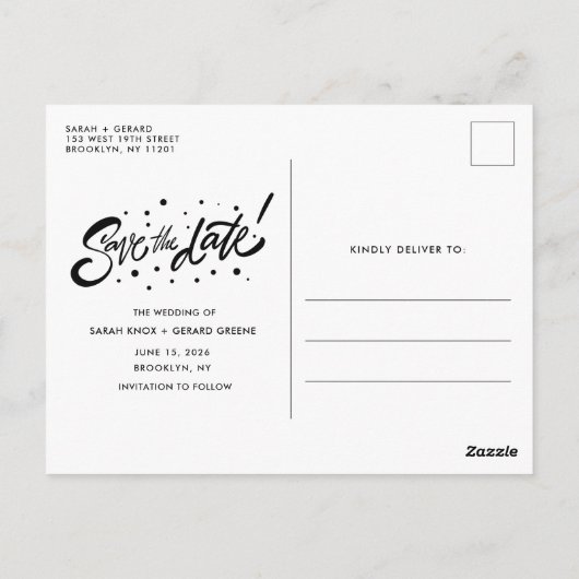 Casual Huwelijksfotobudget Bewaar de datum Briefkaart (Achterkant)