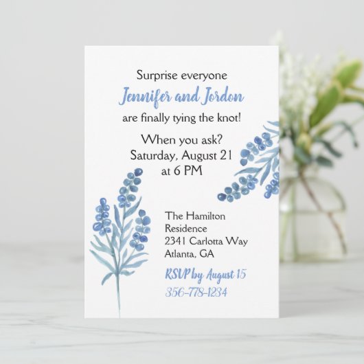 Casual huwelijksuitnodiging Kaart (Staand voorkant)