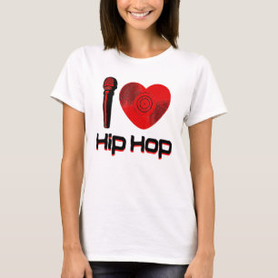 Casual I Love Hip Hop Music Rap Fan Breakdandj T-shirt