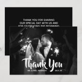 Casual jachtfoto bedankkaart (Voorkant / Achterkant)