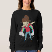 Casual Jeans Brown Hair Cute Moederdag Design Mo Trui (Voorkant)