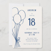 Casual Jongens Mannen Verjaardagsballon Elke Leeft Kaart (Voorkant)