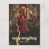 Casual kerstfoto van Elegant Merry Briefkaart (Voorkant)