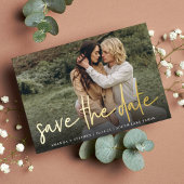 Casual kettingFolie | De foto bewaart de Datum Folie Uitnodiging