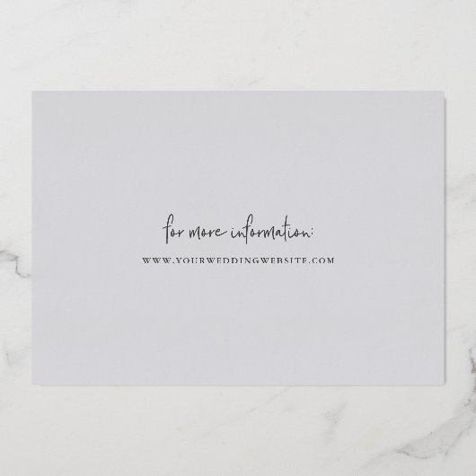 Casual kettingFolie | De foto bewaart de Datum Folie Uitnodiging (Achterkant)