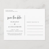 Casual kettinggoud | Modern Wedding Save the Date Aankondigingskaart (Achterkant)