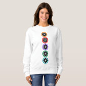 Casual kleurig zwart fruitshirt voor dames trui (Voorkant volledig)