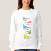 Casual kleurrijk Sneakers Sweatshirt voor dames (Voorkant)