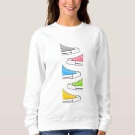 Casual kleurrijk Sneakers Sweatshirt voor dames