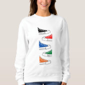 Casual kleurrijk Sneakers Sweatshirt voor dames (Voorkant)