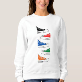 Casual kleurrijk Sneakers Sweatshirt voor dames