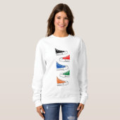 Casual kleurrijk Sneakers Sweatshirt voor dames (Voorkant volledig)