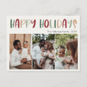 Casual kleurrijke Prettige feestdagen drie foto (Voorkant)