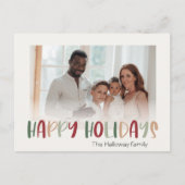 Casual, kleurrijke Prettige feestdagen foto (Voorkant)