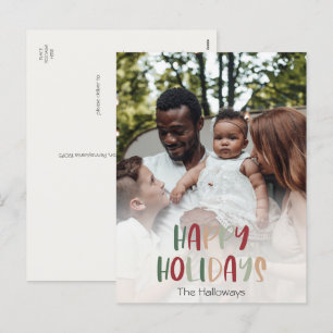 Casual kleurrijke Prettige feestdagen volledige ve