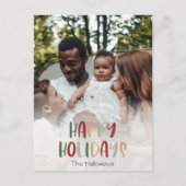 Casual kleurrijke Prettige feestdagen volledige ve (Voorkant)