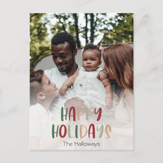 Casual kleurrijke Prettige feestdagen volledige ve (Voorkant)