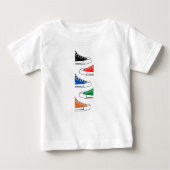Casual kleurrijke Sneakers Baby T-Shirt (Voorkant)