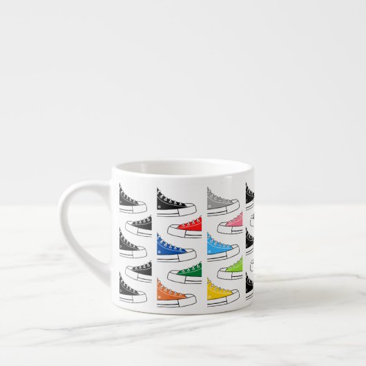 Casual kleurrijke Sneakers Espresso Cup Kop (Links)