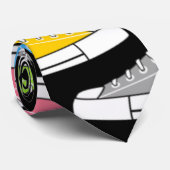 Casual Kleurrijke Sneakers Zwart Stropdas (Opgerold)