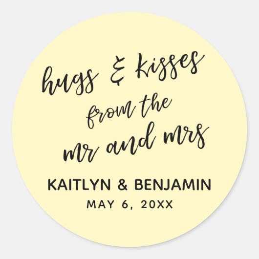 Casual knuffels & kusjes van de heer en mevrouw Ye Ronde Sticker (Voorkant)