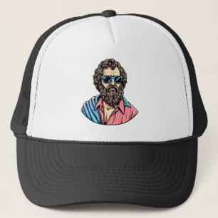 Casual koele filosoof kijken trucker pet