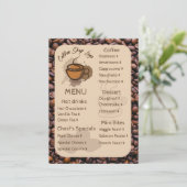 Casual koffiebonen Voeg je menukoffie toe Menu (Staand voorkant)