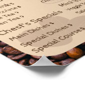 Casual koffiebonen Voeg je menukoffie toe Poster (Hoek)