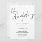 Casual Kraft Wedding Kaart (Voorkant)