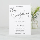 Casual Kraft Wedding Kaart (Staand voorkant)