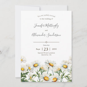 Casual land bruiloft Daisy Floral Kaart