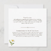 Casual land bruiloft Daisy Floral Kaart (Achterkant)