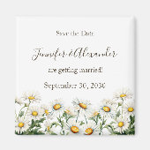 Casual Land Bruiloft Daisy Save the Date Magneet (Voorkant)