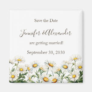 Casual Land Bruiloft Daisy Save the Date Magneet