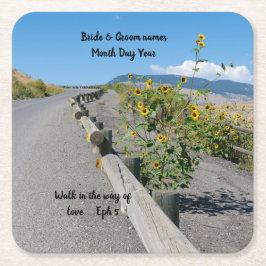 Casual land West Mountain Road Flower Table Kartonnen Onderzetters