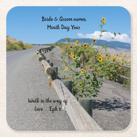 Casual land West Mountain Road Flower Table Kartonnen Onderzetters (Voorkant)