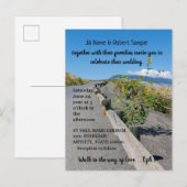 Casual land West Mountain Road Flowers Bruiloft Uitnodiging Briefkaart (Voorkant / Achterkant)