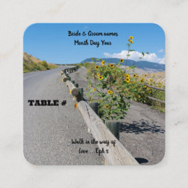 Casual land west weg bloem tabel nummer # informatiekaartje