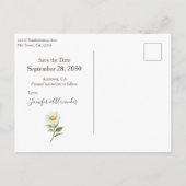 Casual Landenfoto Daisy Sla de datum op Aankondigingskaart (Achterkant)