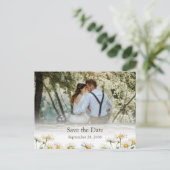 Casual Landenfoto Daisy Sla de datum op Aankondigingskaart (Staand voorkant)