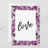 Casual Laten we roze Waterverf bloemen vieren Kaart (Achterkant)