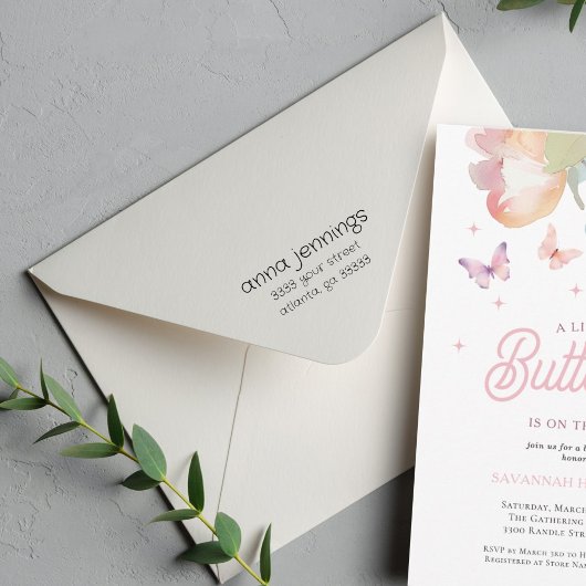 Casual leuk handgeschreven retouradres zelfinktende stempel