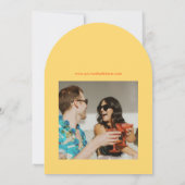 Casual Leuke Gele Zomer Huwelijk Save The Date Kaart (Achterkant)