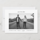 Casual Lijst Pastel Foto opslaan Datum Kaart (Voorkant)